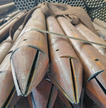 扬州出尖打孔加工无缝注浆钢花管注浆管厂家